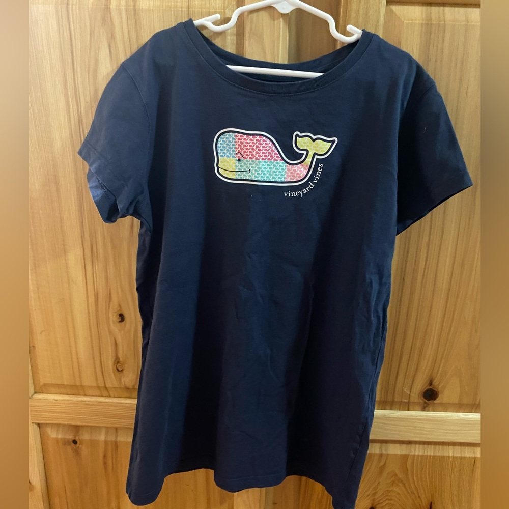 Girls Large Navy Vineyard Vines T Shirt Top